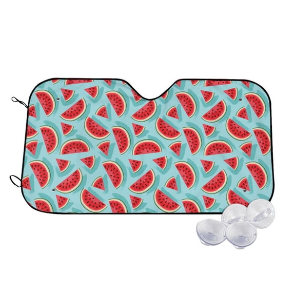 Kdxio Watermelon Print Windshield Sun Shade,UV Rays and Sun Heat Protection,Sunshade for Car Windshield,Car Shade Front Windshield - Small