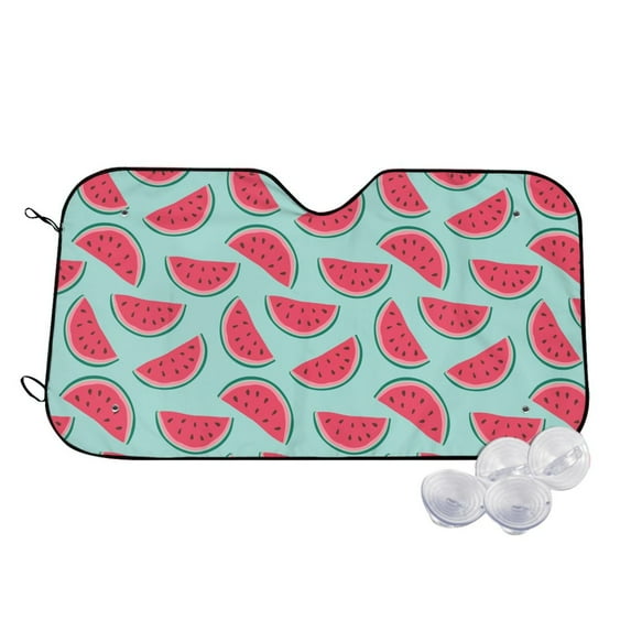 Kdxio Watermelon Print Windshield Sun Shade,UV Rays and Sun Heat Protection,Sunshade for Car Windshield,Car Shade Front Windshield - Small