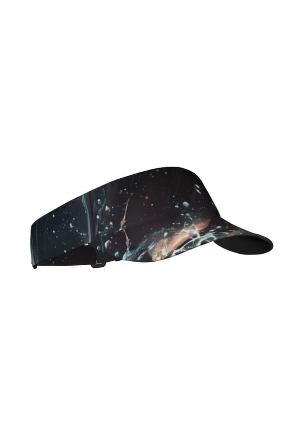 Wave Ocean Animal Shark Print Sun Visor Hat Golf Visor Adjustable Velcro Outdoor Sports Cap for Men Women