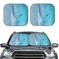 thumbnail image 1 of Kdxio Waves And Boats On The Beach Print 2-Piece Sun Shade Front Windshield - Foldable Car Front Window Sunshades For Most Sedans Suv Truck, 1 of 6