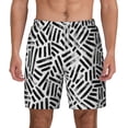 thumbnail image 1 of Kdxio Weave Geometric Print Men'S Swim Trunks With Compression Liner 7 Inch Inseam Quick Dry Swim Shorts, 1 of 7