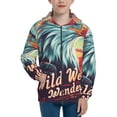 thumbnail image 1 of Kdxio Western Style Bald Eagle Pattern Kids Boys Girls Zip Up Hoodie 3D Printed Hooded Sweatshirt Hoody Coat with Pocket 7-12 Y-Medium, 1 of 6