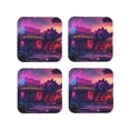 thumbnail image 1 of Kdxio Western Style Dinosaur Funny Coasters,4 Pcs Leather Coasters,Housewarming Gifts,Protect Furniture from Water Marks Scratch and Damage, 1 of 6