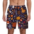 thumbnail image 1 of Kdxio Whimsical Autumn Forest Print Men's Swim Trunks with Compression Liner 7 Inch Inseam Quick Dry Swim Shorts, 1 of 5