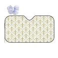 thumbnail image 1 of Kdxio White And Gold Geometry Print Front Windshield Sun Shade,Folding Auto Sunshade for Car Truck SUV-, 1 of 7