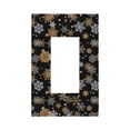 thumbnail image 1 of Kdxio White And Yellow Snowflakes Decorator Light Switch or Receptacle Outlet Wall Plate Decorator Wall Plate Child Safe Outlet Cover-Style U, 1 of 6