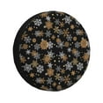 thumbnail image 1 of Kdxio White And Yellow Snowflakes for Tire Cover Wheel Protectors Tyre Covers Weatherproof Wheel Covers Universal Fit for Trailer Rv SUV Truck Camper Travel Trailers 17 inch, 1 of 5