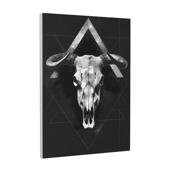 Kdxio White Black Sheep skull Pattern Canvas Wall Art 12x16 Inches - Waterproof HD Print Solid Wood Frame for Living Room & Bathroom,Vertical