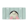 thumbnail image 1 of Kdxio White Bunny Bottom And Easter Eggs License Plate Car Front License Plate Car Decoration Car Accessories Front Tag Plate Standard Size, 1 of 8