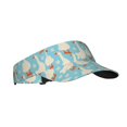 thumbnail image 1 of Kdxio White Geese And Flower Print Sun Visor Hat Golf Visor Adjustable Velcro Outdoor Sports Cap For Men Women, 1 of 7