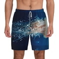 thumbnail image 1 of Kdxio White Jellyfish Dansing In The Ocean Print Men'S Swim Trunks With Compression Liner 7 Inch Inseam Quick Dry Swim Shorts, 1 of 7