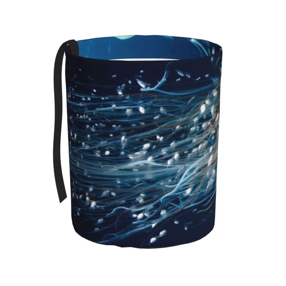 Kdxio White Jellyfish Dansing in the Ocean Car Trash Can Garbage Car Accessories Trash Can Car Waste Bin for for Driver and Passenger Any Vehicle