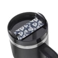thumbnail image 1 of Kdxio White Leaves Name Plate Compatible Stanley Cups Name Tag Acrylic Nameplate Tumbler Lid Topper for Cup Accessories, 1 of 9