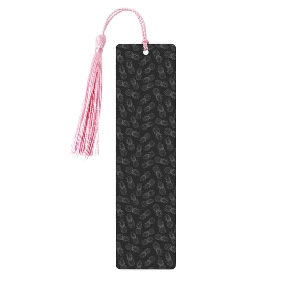 Kdxio White Pineapples Print Metal Tassel Bookmarks,Perfect Gift for Art Lovers and Bookworms Metal Bookmarks for Women