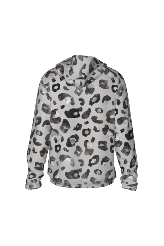 Wild Animal Leopard Print Women Men Sun Protection UPF 50+ Jackets Zip Up Long Sleeve Hoodie Hiking Lightweight with Pockets