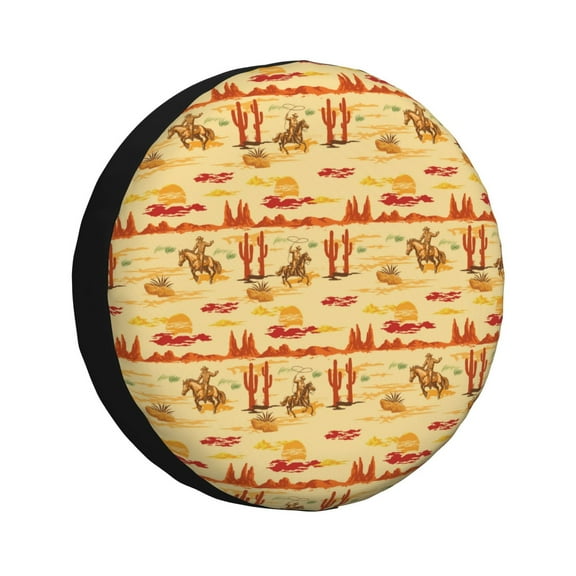 Kdxio Wild West Colorful for Tire Cover Wheel Protectors Tyre Covers Weatherproof Wheel Covers Universal Fit for Trailer Rv SUV Truck Camper Travel Trailers 14 inch