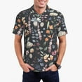 thumbnail image 1 of Kdxio Wildflower Watercolor 1 Print Men's Short Sleeve Polo Shirt,Midweight Men's Shirt-X-Large, 1 of 5