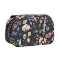 thumbnail image 1 of Kdxio Wildflower Watercolor 1 for Double Compartment Pen Case Oxford Organizer with Zipper Pockets for Students Artists, 1 of 7