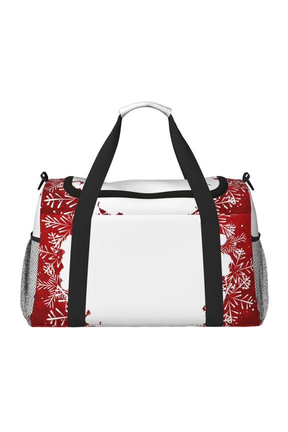 Winter Christmas Snowflake Travel Duffel Bag Gym Bag Weekender Travel Bag Gym Bag for Women &Men Airplane Travel Essentials for Flying