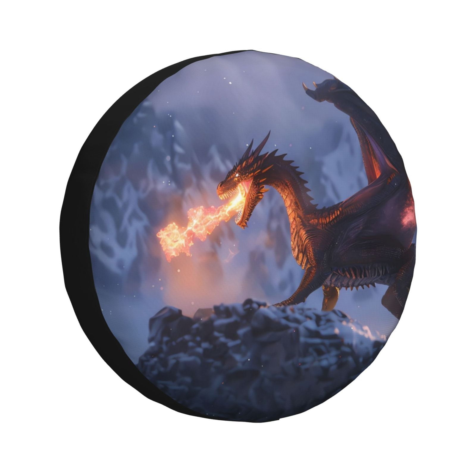 Kdxio Winter Fire Dragon for Tire Cover Wheel Protectors Tyre Covers