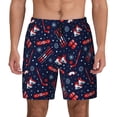 thumbnail image 1 of Kdxio Winter Outdoors Sports Print Men's Swim Trunks with Compression Liner 7 Inch Inseam Quick Dry Swim Shorts, 1 of 5