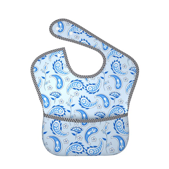 Kdxio Winter Paisley Pattern Bibs For Babies, Baby Bibs for Eating, Toddler Bibs, Waterproof Bibs, Feeding Bibs, for Toddlers, Boys, Girls