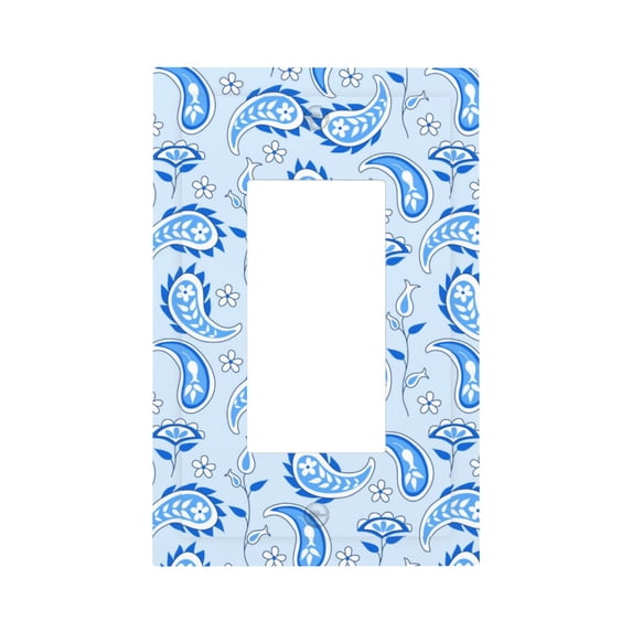 Kdxio Winter Paisley Pattern Decorator Light Switch or Receptacle Outlet Wall Plate Decorator Wall Plate Child Safe Outlet Cover-Style U