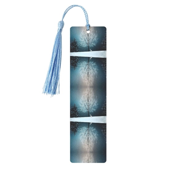 Kdxio Winter Rabbit Print Metal Tassel Bookmarks,Perfect Gift for Art Lovers and Bookworms Metal Bookmarks for Women