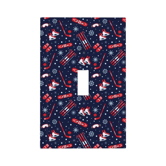 Kdxio Winter Skiing Snowflakes Decorator Light Switch or Receptacle Outlet Wall Plate Decorator Wall Plate Child Safe Outlet Cover-Style T