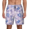 thumbnail image 1 of Kdxio Winter With Snowflakes Print Men's Swim Trunks with Compression Liner 7 Inch Inseam Quick Dry Swim Shorts, 1 of 5