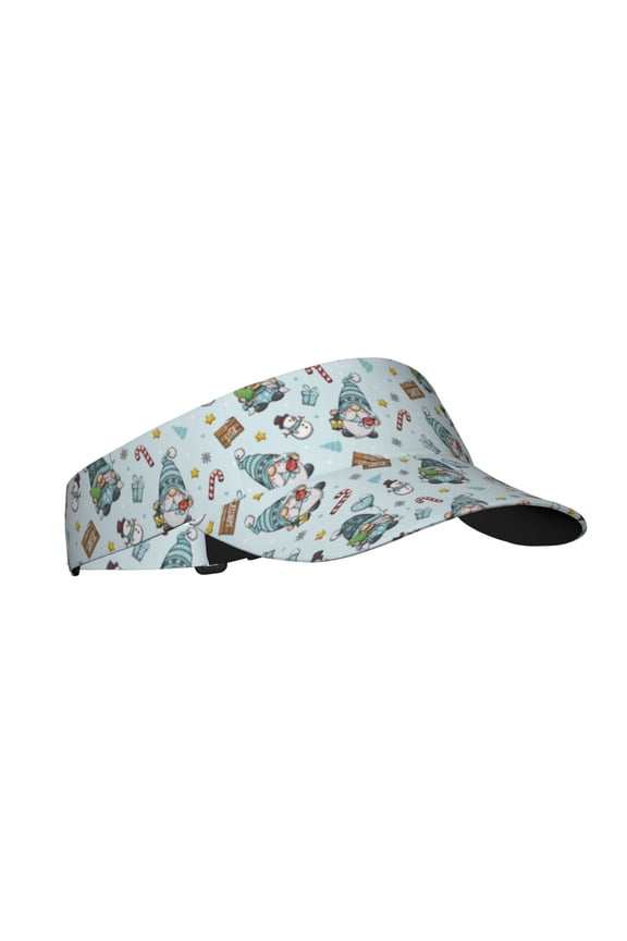 Winter Wonderland Light Blue Print Sun Visor Hat Golf Visor Adjustable Velcro Outdoor Sports Cap for Men Women