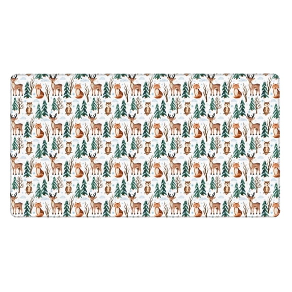 Kdxio Winter Woodland Friends Print Large Gaming Mouse Pad,Non-Slip Base,Water Resist Keyboard Pad for Gamer,Office & Home,29.5 x 15.8 in