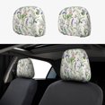 thumbnail image 1 of Kdxio Wisteria Flower Pattern Print 2 Piece Car Head Rest Covers Set Auto Front/Rear Seats Headrest Cover Universal Fit Most Cars,Sedan, SUV, 1 of 9