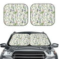 thumbnail image 1 of Kdxio Wisteria Flower Print 2-Piece Sun Shade Front Windshield - Foldable Car Front Window Sunshades for Most Sedans SUV Truck, 1 of 6