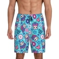 thumbnail image 1 of Kdxio Wls And Flowers Print Mens Sleep Shorts Bottoms Soft Comfy Pajama Wear Pants with Drawstring Pockets, 1 of 5