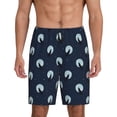 thumbnail image 1 of Kdxio Wolf And Moon Print Mens Sleep Shorts Bottoms Soft Comfy Pajama Wear Pants with Drawstring Pockets, 1 of 5
