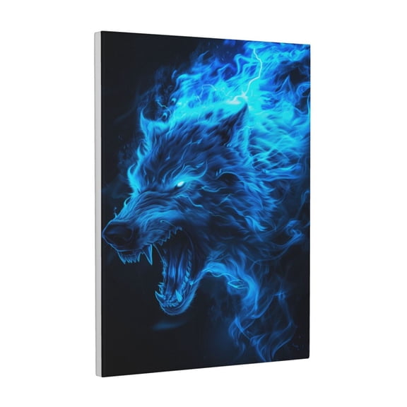 Kdxio Wolf Pattern Canvas Wall Art 12x16 Inches - Waterproof HD Print Solid Wood Frame for Living Room & Bathroom,Vertical