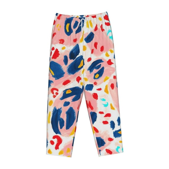 Kdxio Women's Comfy Stretch Abstract Leopard PrintPrint Drawstring Pajama Pants-Small