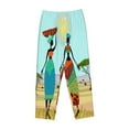 thumbnail image 1 of Kdxio Women's Comfy Stretch African WomenPrint Drawstring Pajama Pants-Large, 1 of 9