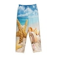 thumbnail image 1 of Kdxio Women's Comfy Stretch Beach Starfish ShellPrint Drawstring Pajama Pants-Medium, 1 of 9