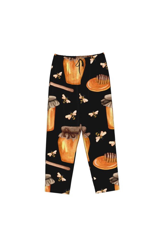 Women's Comfy Stretch Bee and HoneyPrint Drawstring Pajama Pants-Large