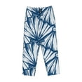thumbnail image 1 of Kdxio Women's Comfy Stretch Blue ShellsPrint Drawstring Pajama Pants-Small, 1 of 9