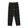 thumbnail image 1 of Kdxio Women's Comfy Stretch Buffalo Plaid Dark GreenPrint Drawstring Pajama Pants-Large, 1 of 9