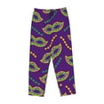 thumbnail image 1 of Kdxio Women's Comfy Stretch Carnival Masks and BeadsPrint Drawstring Pajama Pants-Small, 1 of 9
