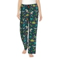 thumbnail image 1 of Kdxio Women's Comfy Stretch Christmas Dinosaur colorful Print Drawstring Pajama Pants-Medium, 1 of 5