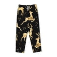 thumbnail image 1 of Kdxio Women's Comfy Stretch Christmas Gold DeersPrint Drawstring Pajama Pants-Large, 1 of 9