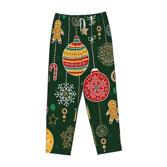 Kdxio Women's Comfy Stretch ChristmasPrint Drawstring Pajama Pants-Large