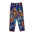 thumbnail image 1 of Kdxio Women's Comfy Stretch Colorful Fall LeavesPrint Drawstring Pajama Pants-Small, 1 of 9