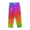 thumbnail image 1 of Kdxio Women's Comfy Stretch Colorful GlitterPrint Drawstring Pajama Pants-Small, 1 of 9