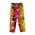 thumbnail image 1 of Kdxio Women's Comfy Stretch Colorful Tie Dye Stained Glass 1Print Drawstring Pajama Pants-X-Large, 1 of 9